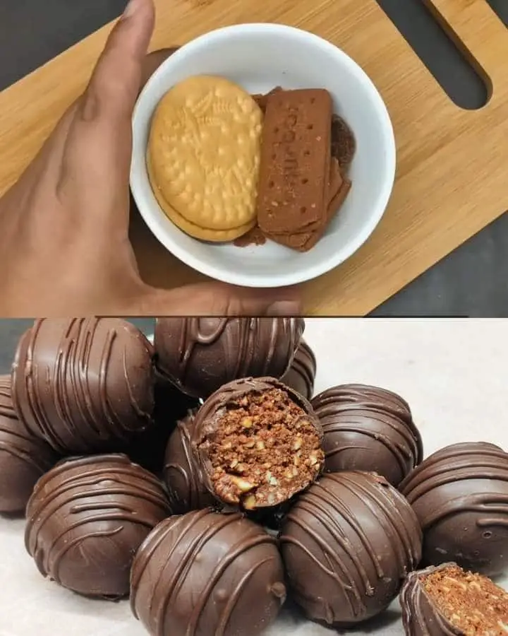 Palline di biscotti al cioccolato