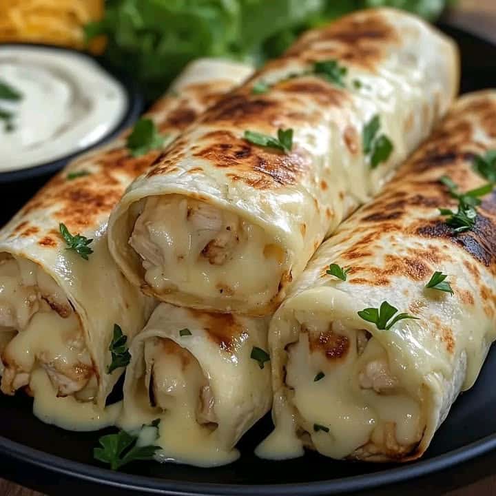 Pancake pollo aglio formaggio