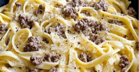 Pasta di manzo cremosa