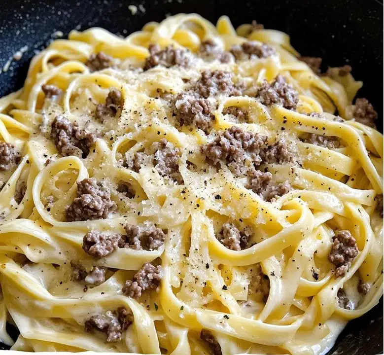 Pasta di manzo cremosa