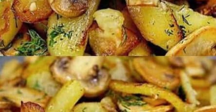 Patate e funghi in padella