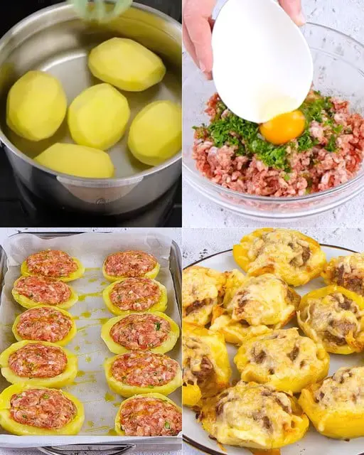 Patate ripiene di carne