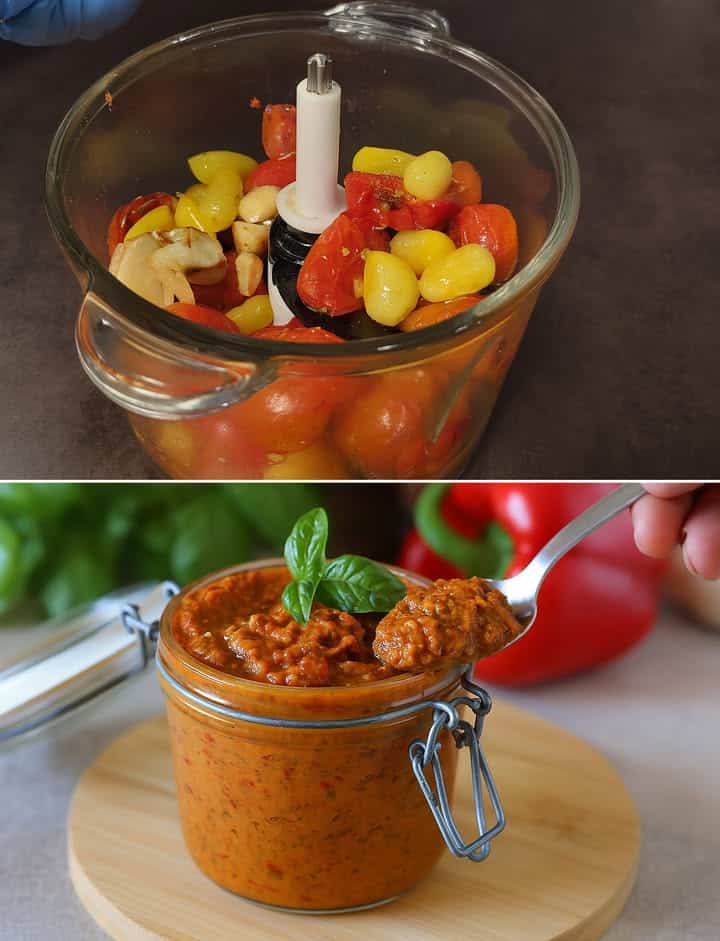 Pesto di melanzane e pomodorini