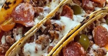 Pizza tacos di carne