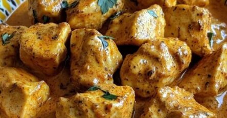 Pollo al curry cremoso
