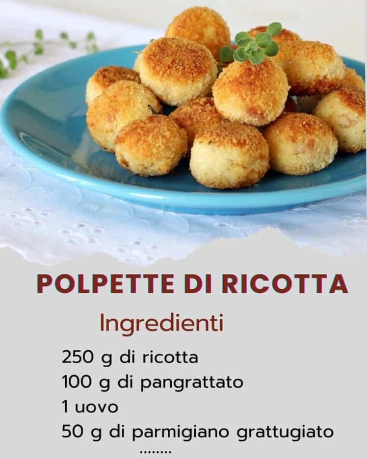 Polpette di ricotta fritte