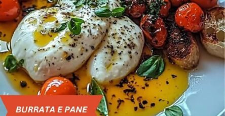 Pomodori arrostiti e burrata