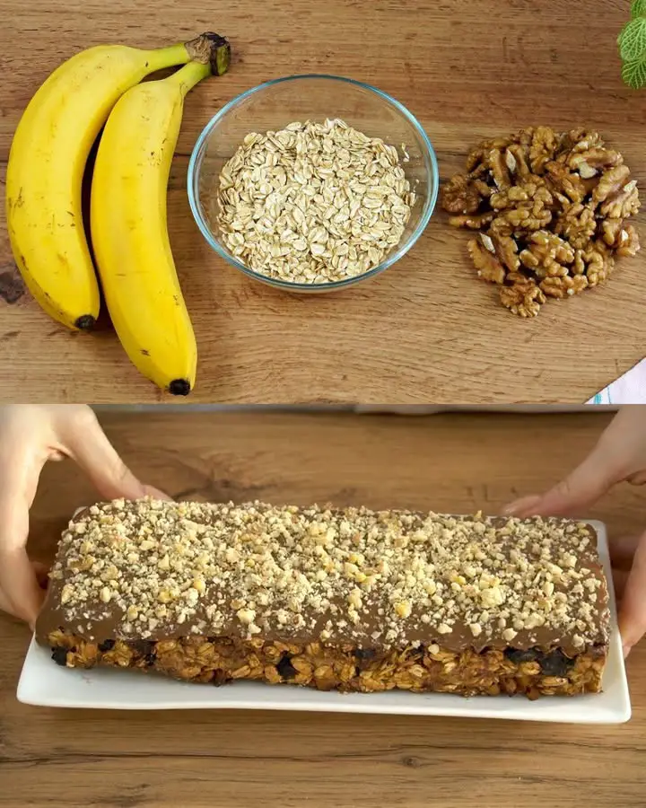 Porridge banana cioccolato