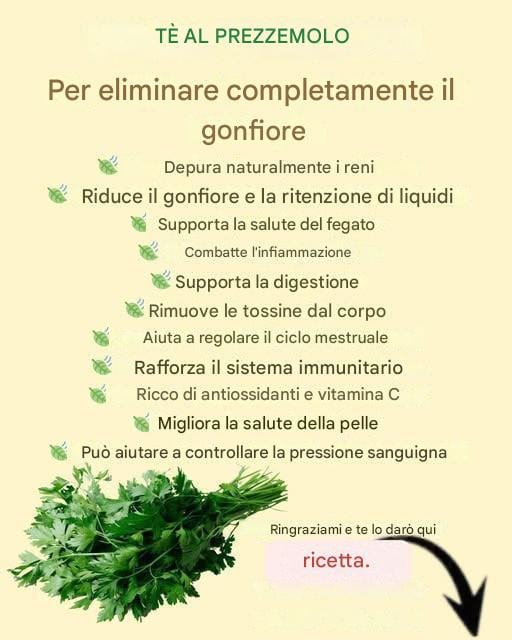 Prezzemolo benefico per la salute