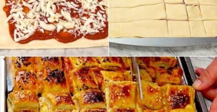 Quadrati di pasta sfoglia