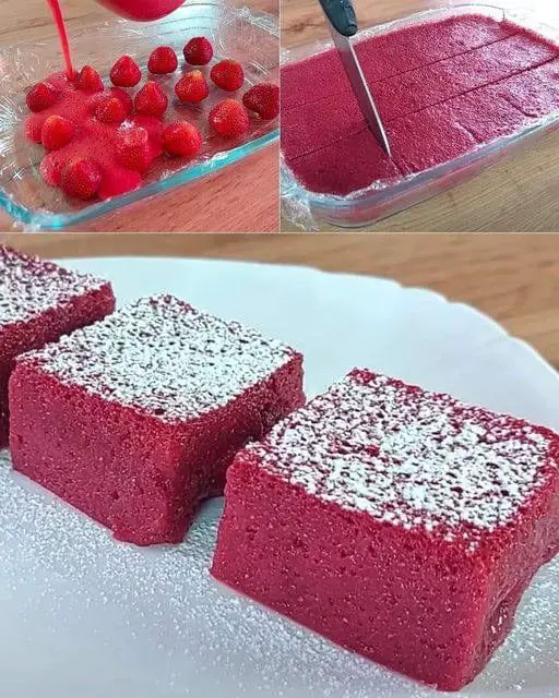 Quadrotti alle fragole