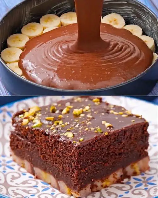 Quadrotti cioccolato banana