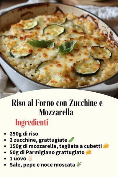 Riso al forno zucchine