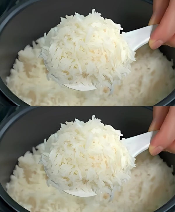 Riso bollente delizioso