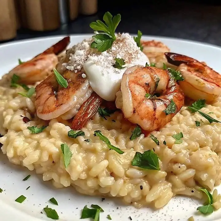 Risotto con crema di gamberi