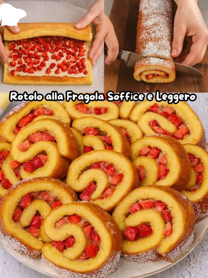 Rotolo alla fragola leggero