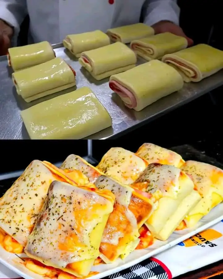Salgados con prosciutto e formaggio