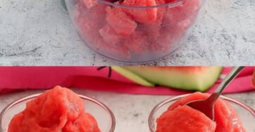 Sorbetto all'anguria fatto in casa