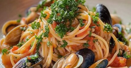 Spaghetti con frutti di mare