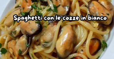 Spaghetti cozze in bianco