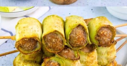 Spiedini di zucchine salsiccia