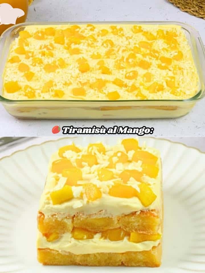 Tiramisù al mango cremoso