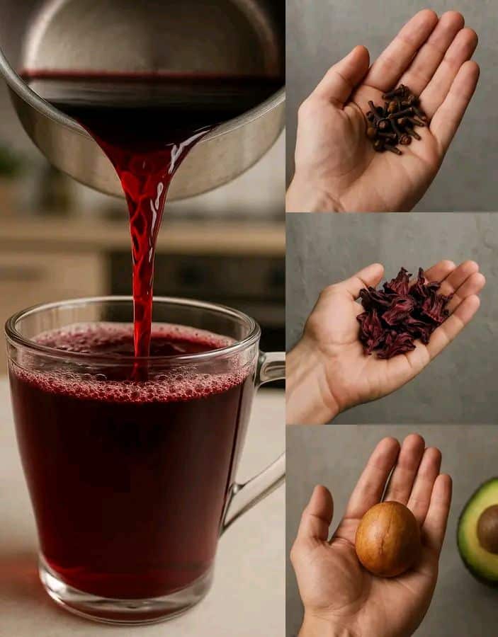 Tisana di ibisco e avocado