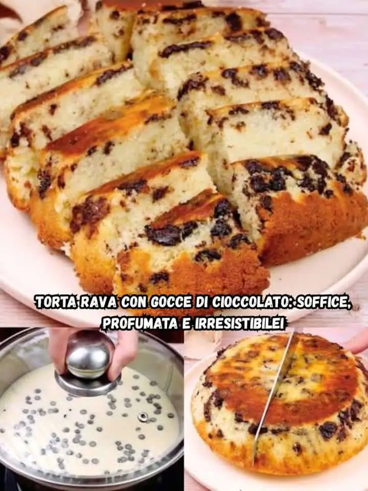 Torta Rava Gocce Cioccolato