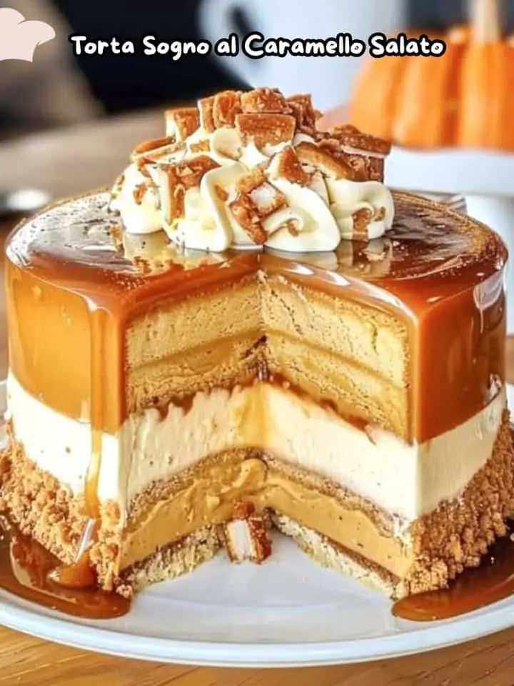 Torta al caramello salato