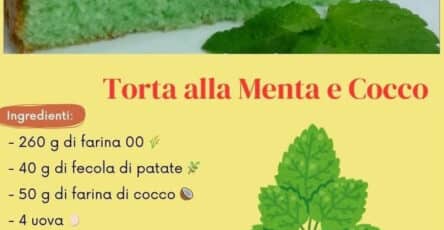Torta alla menta e cocco