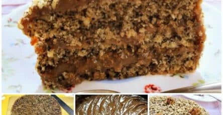 Torta alle noci caramellata