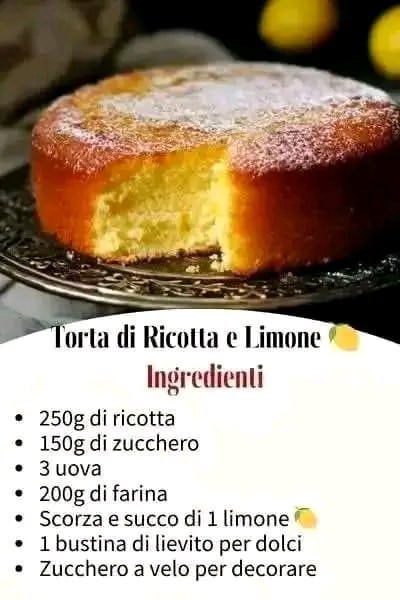 Torta di Ricotta e Limone