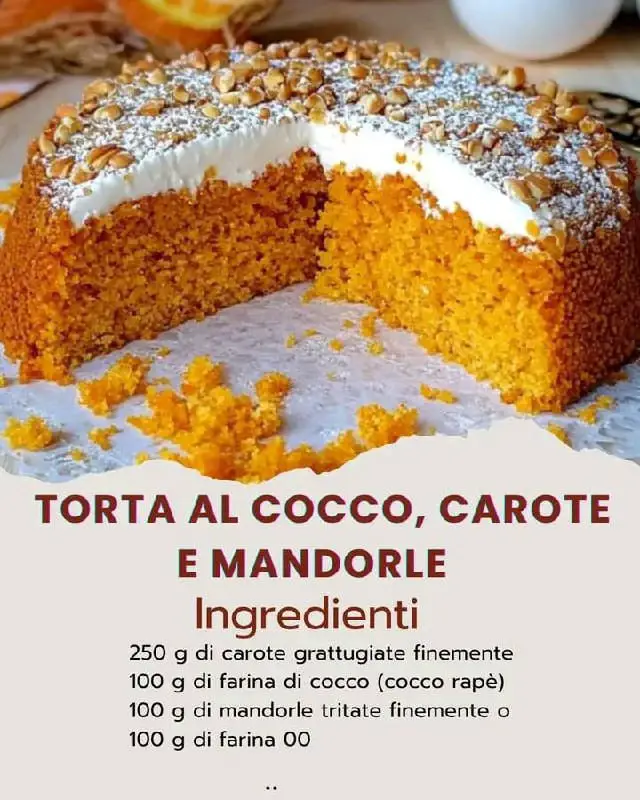 Torta di cocco e mandorle