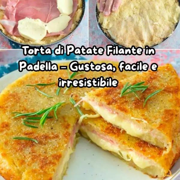 Torta di patate filante