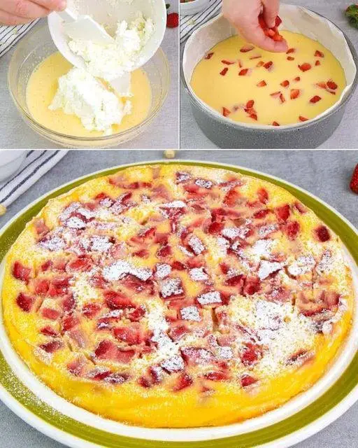 Torta fragole e ricotta