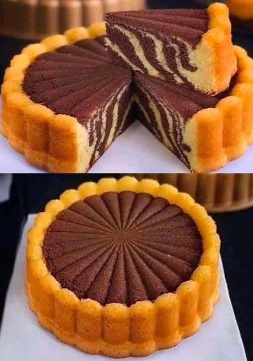 Torta marmorizzata cioccolato