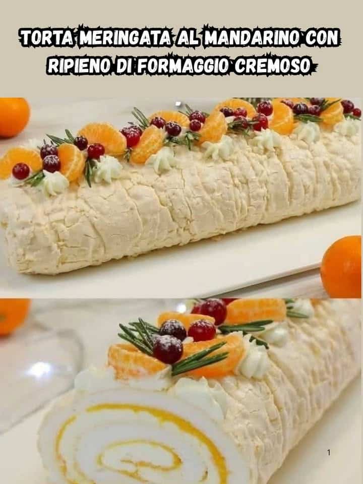 Torta meringata al mandarino