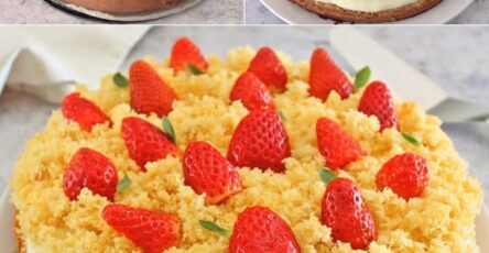 Torta mimosa con fragole