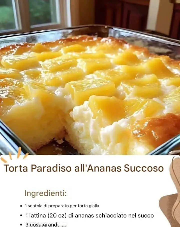 Torta paradiso all'ananas