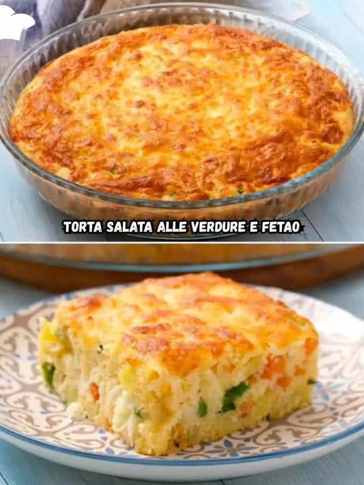 Torta salata verdure feta