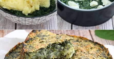 Tortino di patate e spinaci