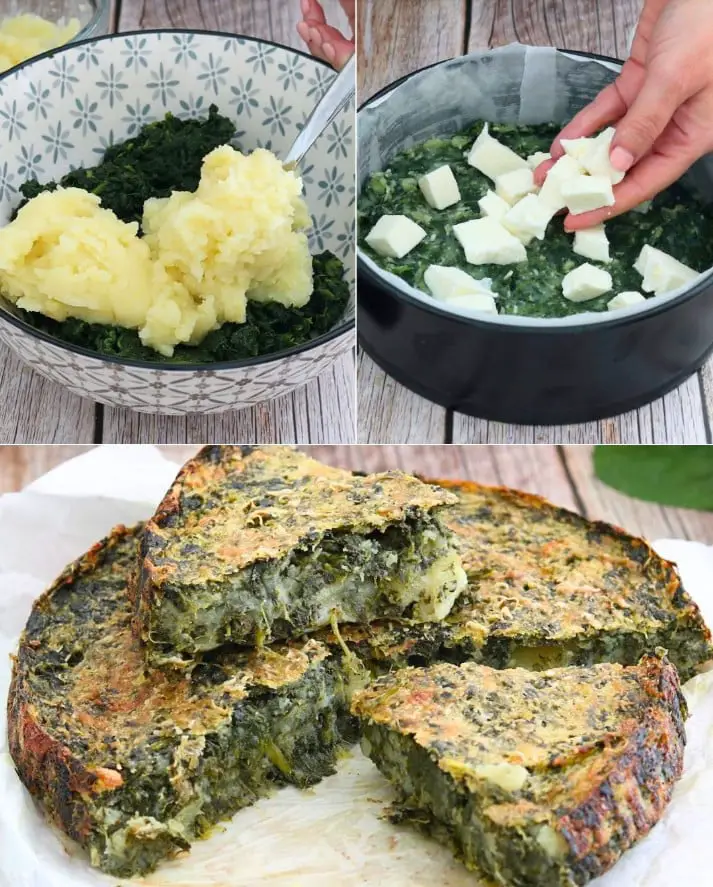 Tortino di patate e spinaci