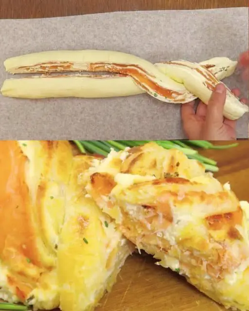 Treccia di salmone e stracchino