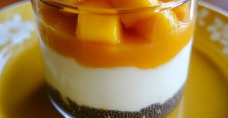 Verrine di mango e ricotta