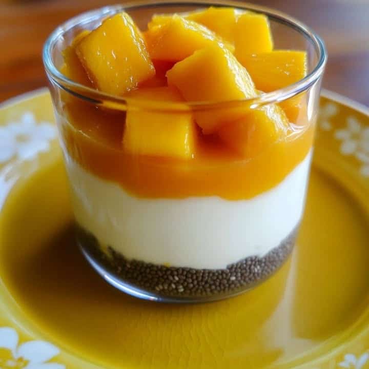 Verrine di mango e ricotta
