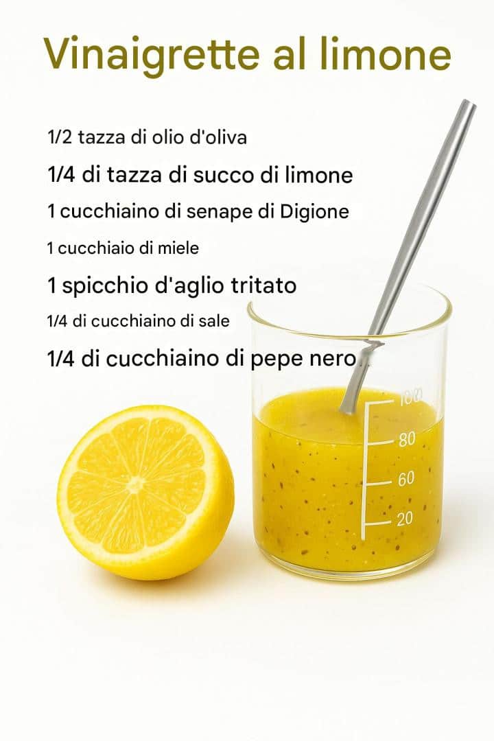 Vinaigrette al limone rinfrescante