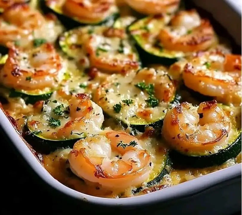Zucchine gratinate ripiene gamberi