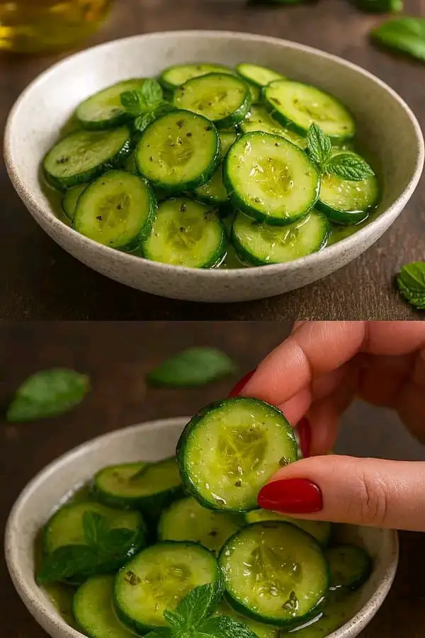 Zucchine marinate alla menta