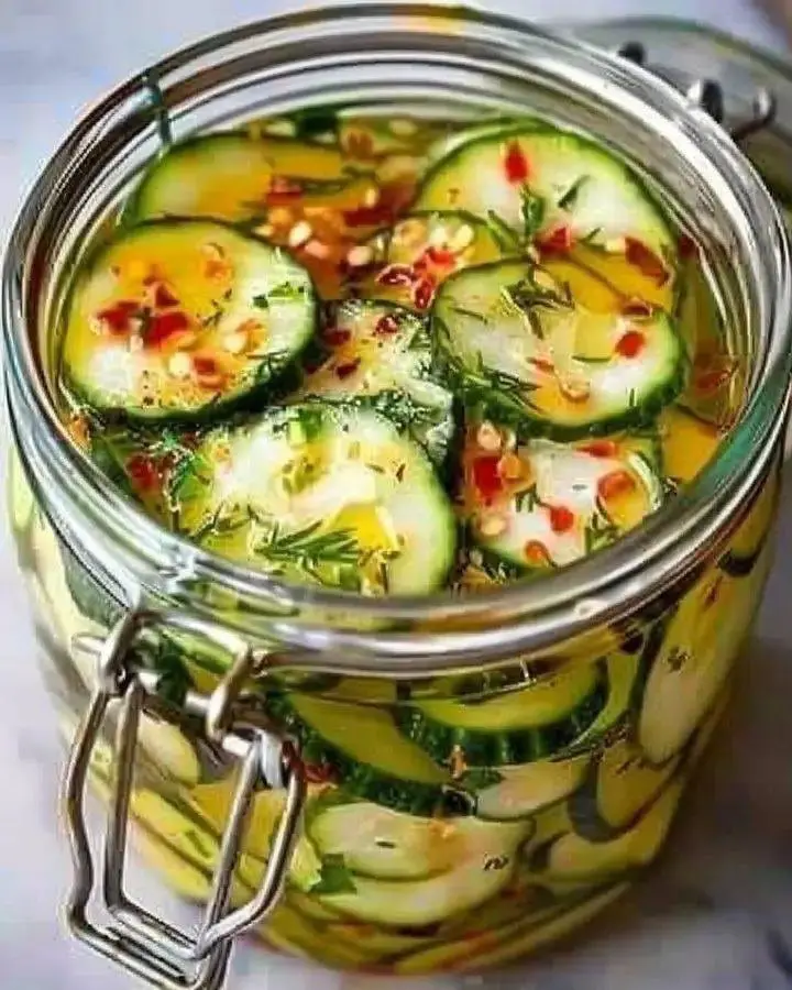 Zucchine marinate fresche