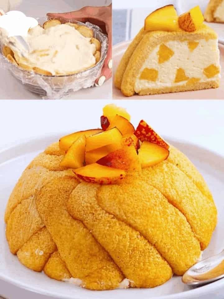 Zuccotto estivo alle pesche